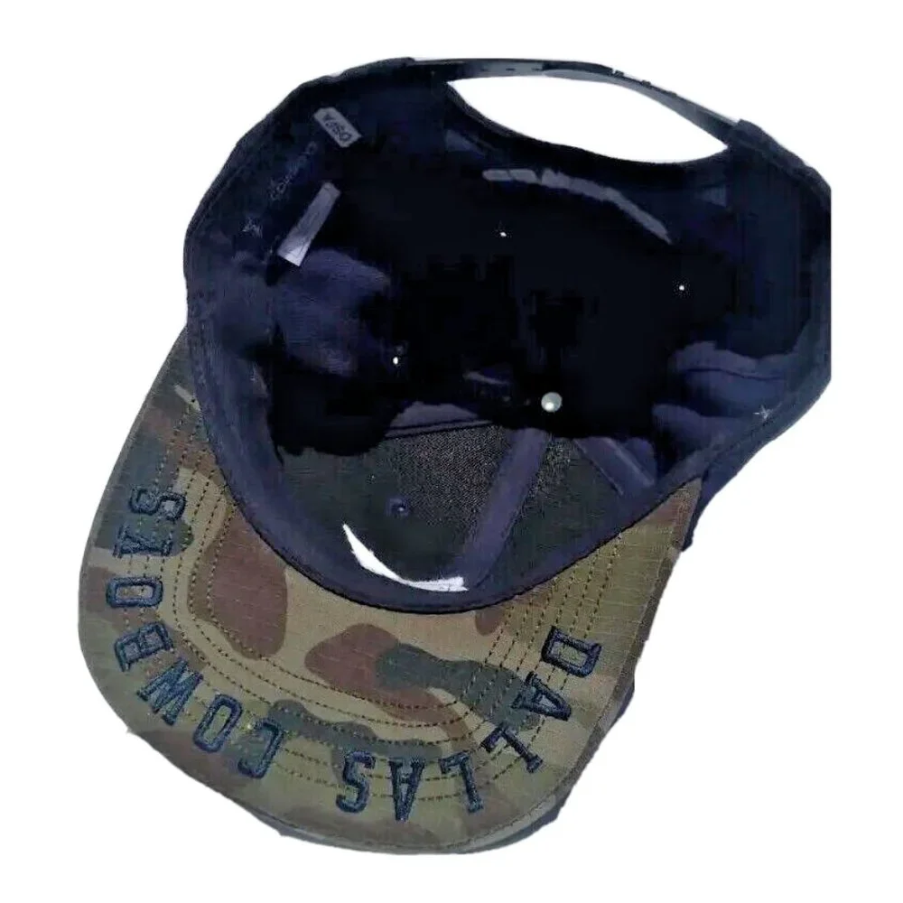 Dallas Cowboys Pro Football Navy Blue Camo Brim Snapback Truckers Sports Hat‎
